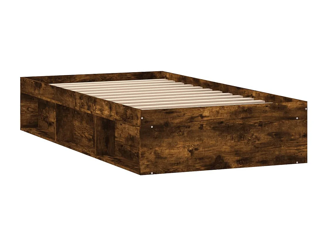 Cadre de lit chêne fumé 90x200