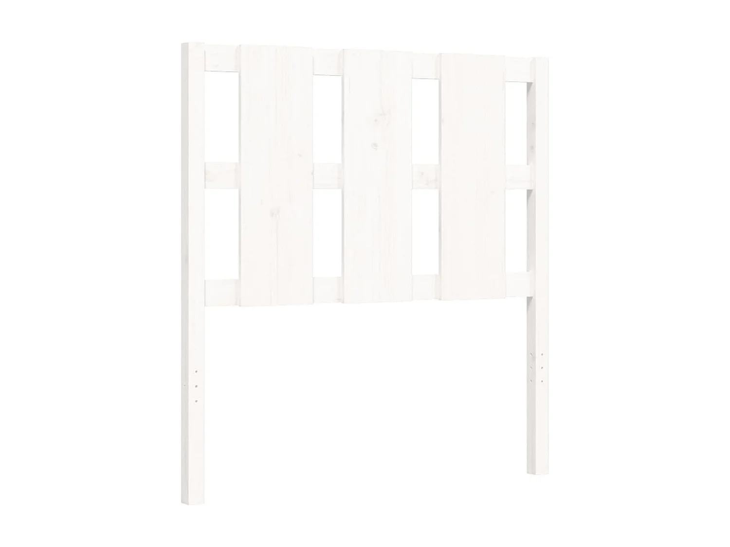 Cadre de lit avec tête de lit blanc petit simple bois massif