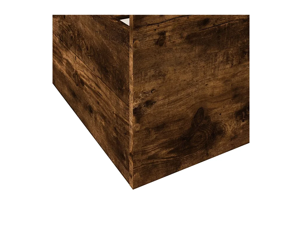 Cadre de lit et tiroirs chêne fumé 150x200 bois d'ingénierie