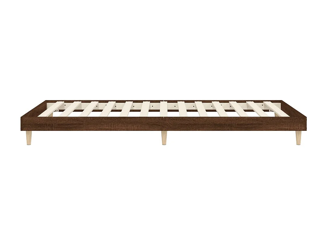 Cadre de lit chêne marron 90x200 bois d'ingénierie