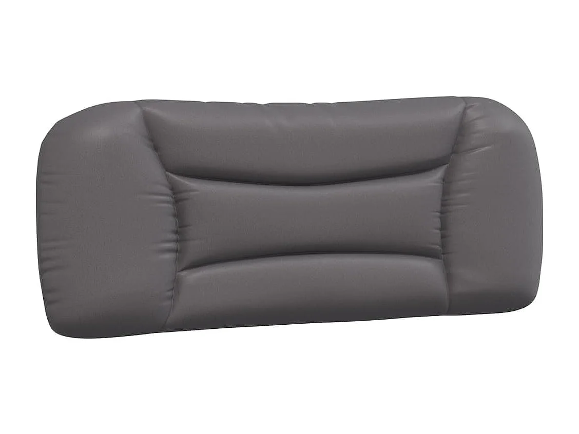 Cadre de lit avec tête de lit Gris 100x200 Similicuir