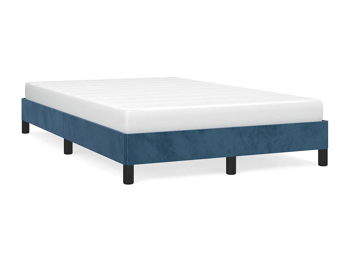 Cadre de lit bleu foncé 120x190 velours