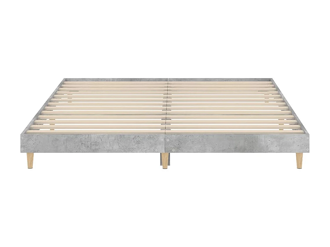 vidaXL Estructura de cama madera de ingeniería gris hormigón 120x200cm