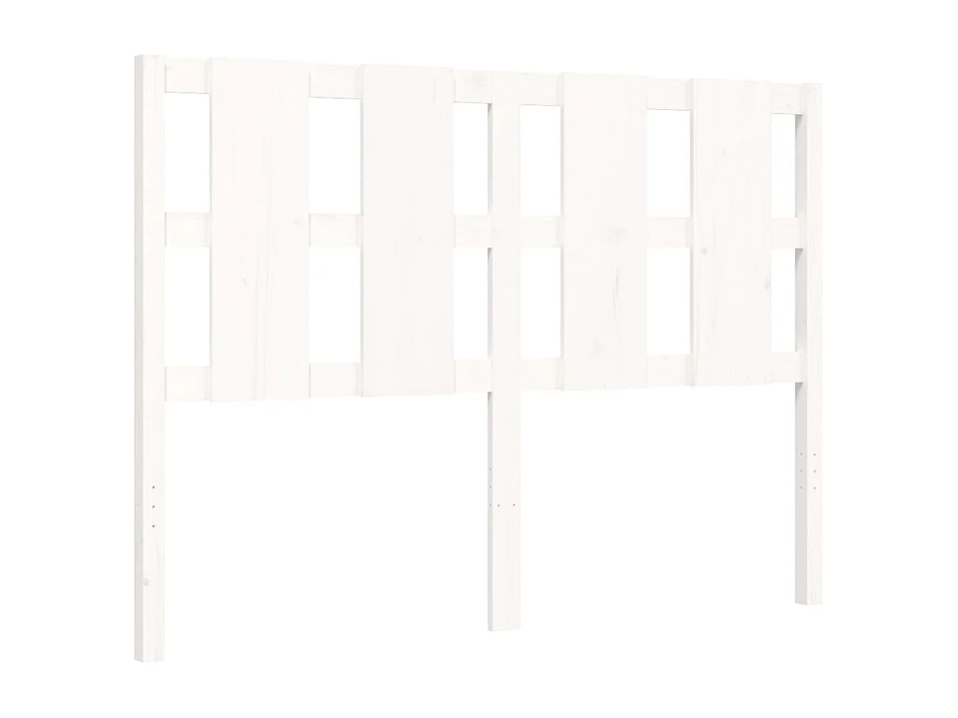 Cadre de lit avec tête de lit blanc 120x200 bois massif