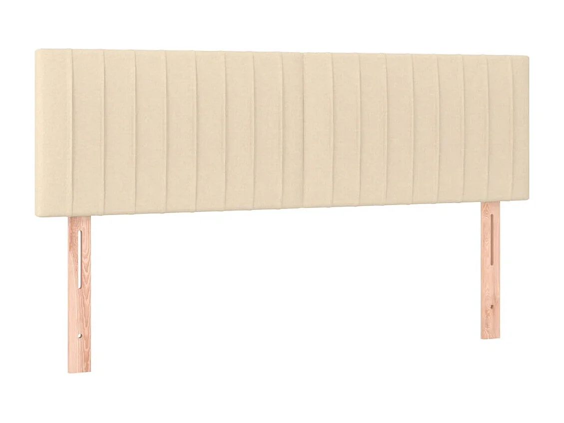 Lit à sommier tapissier avec matelas Crème 140x200 Tissu 3