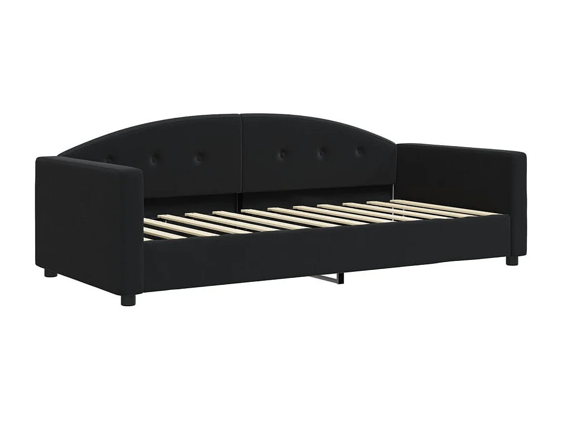 Lit de repos noir 90x190 velours