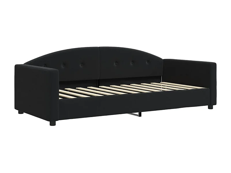 Lit de repos noir 90x190 velours