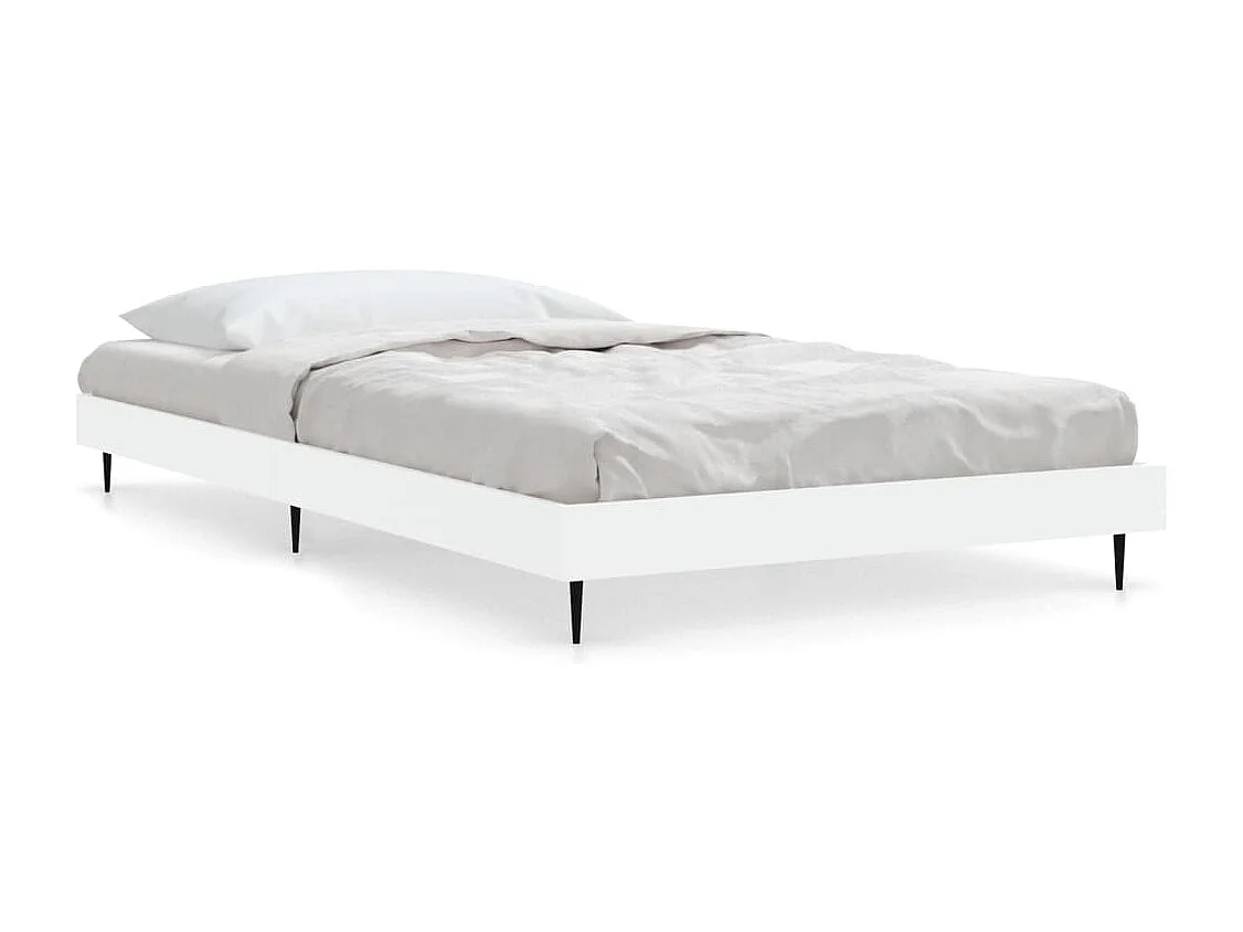 Cadre de lit blanc 90x200 bois d'ingénierie