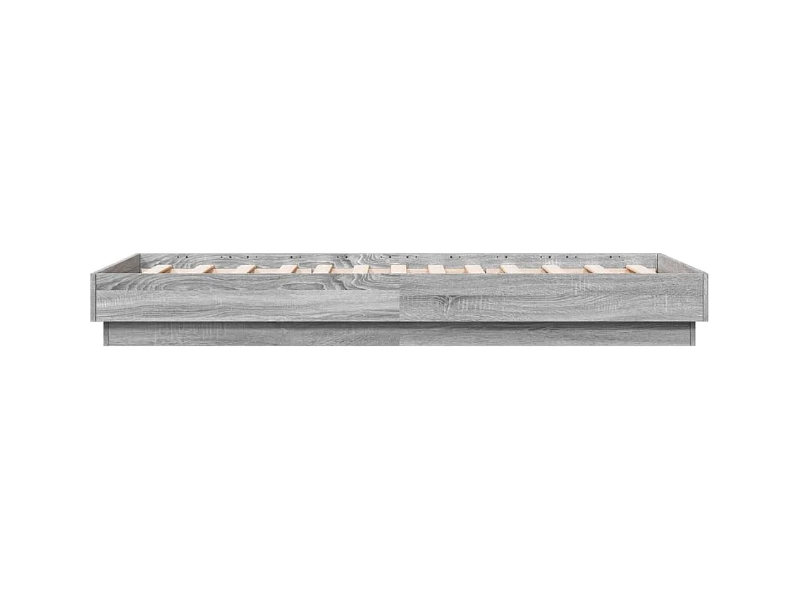 Bedframe bewerkt hout grijs sonoma eikenkleurig 90x190 cm