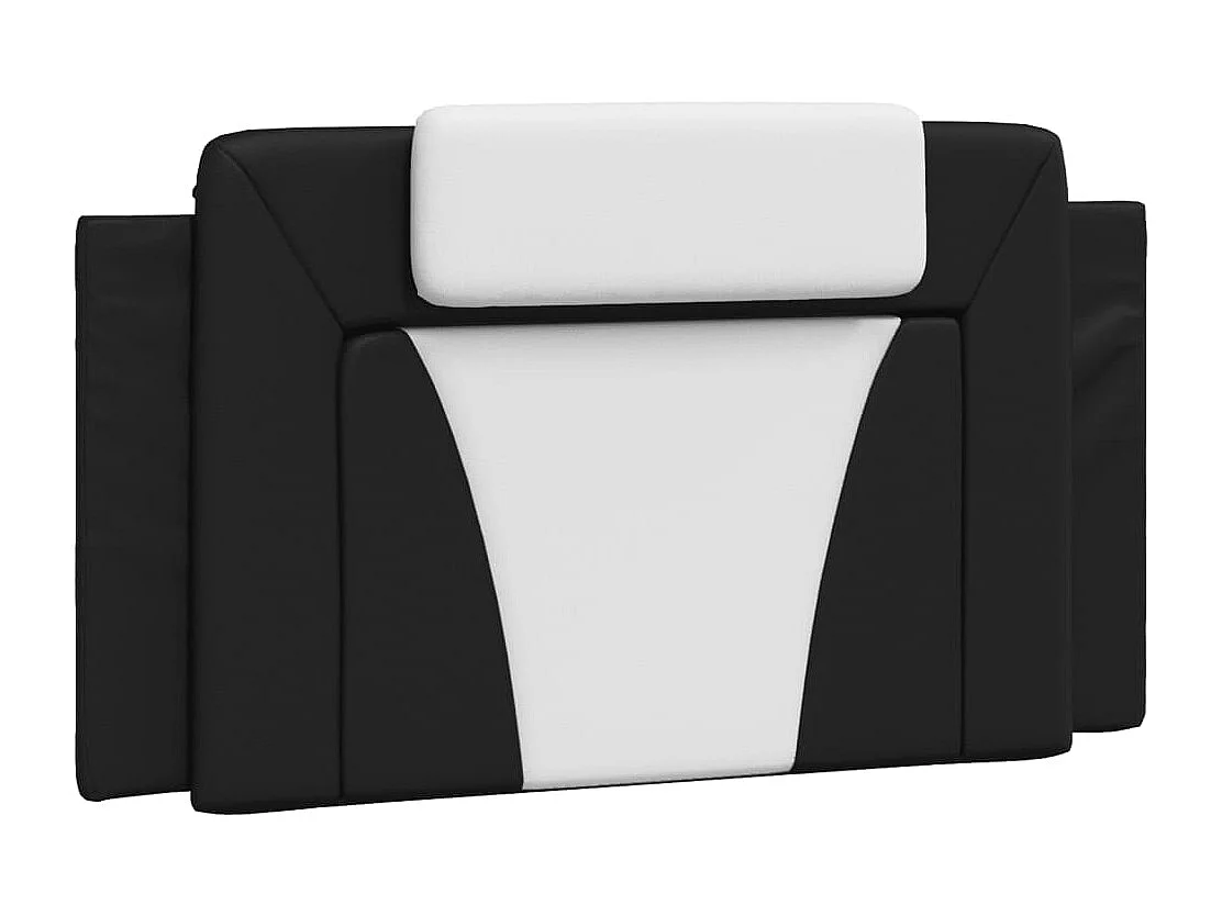 Cadre de lit avec lumières LED noir blanc 100x200 similicuir