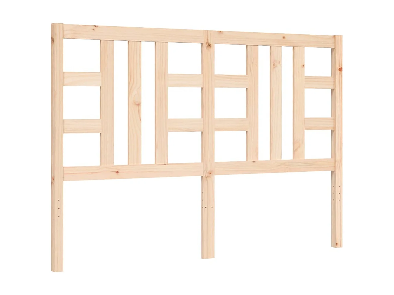 Bedframe met hoofdbord massief hout 140x190 cm
