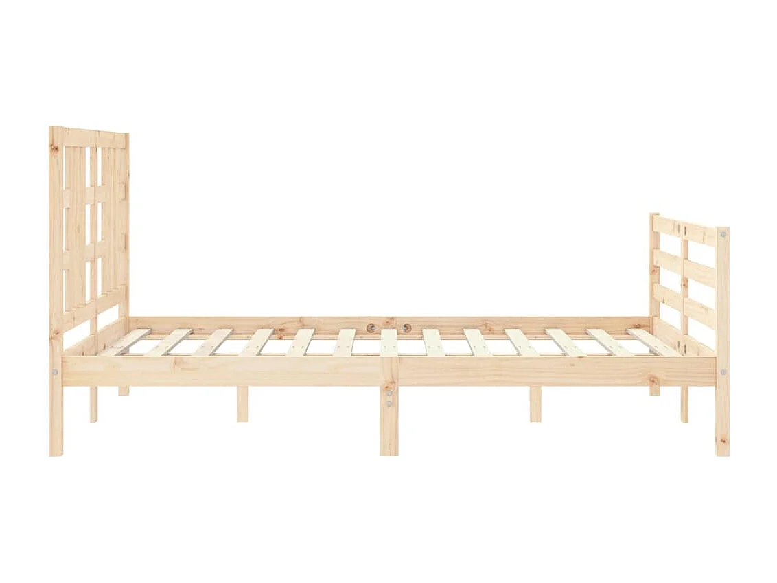 Cadre de lit avec tête de lit 140x190 bois massif