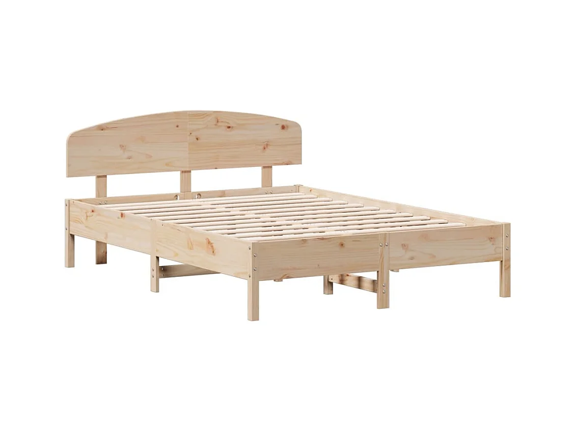 Cadre de lit avec tête de lit 160x200 bois de pin massif