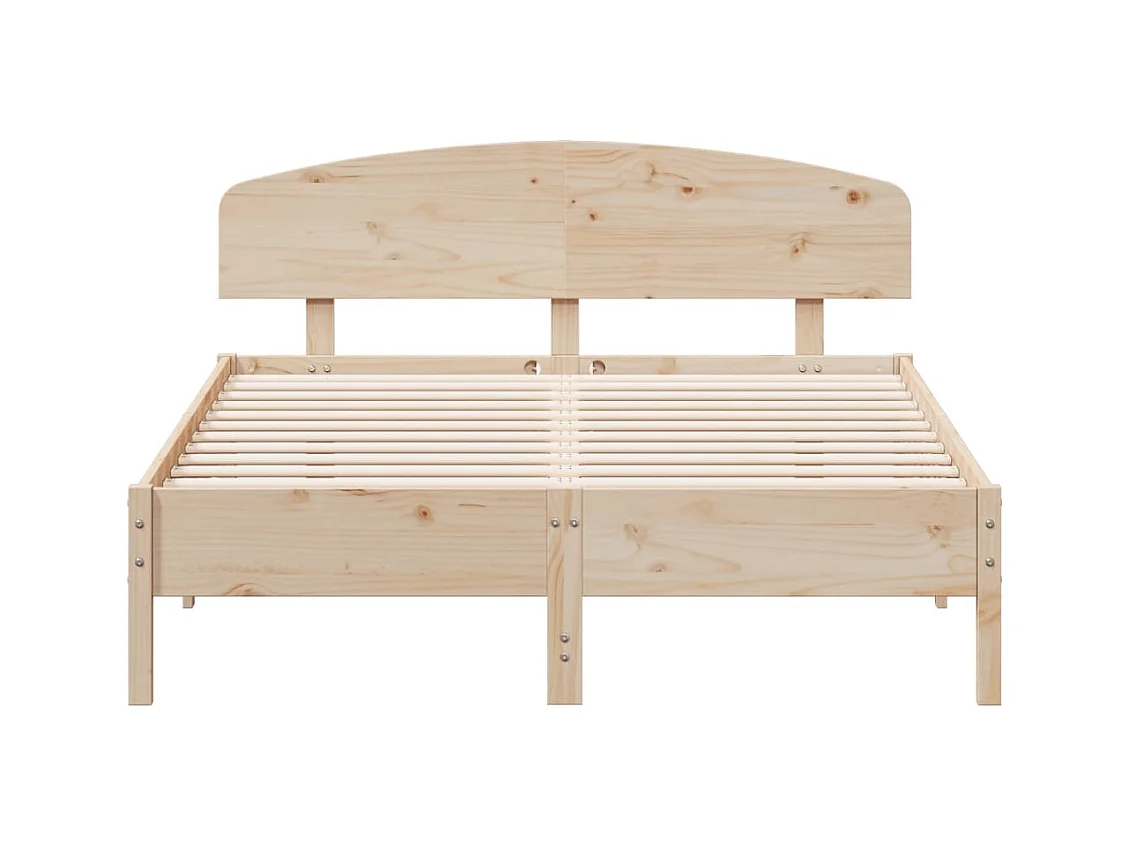 Cadre de lit avec tête de lit 160x200 bois de pin massif