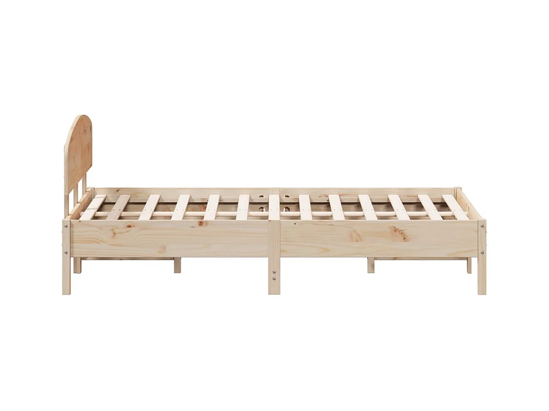 Cadre de lit avec tête de lit 160x200 bois de pin massif