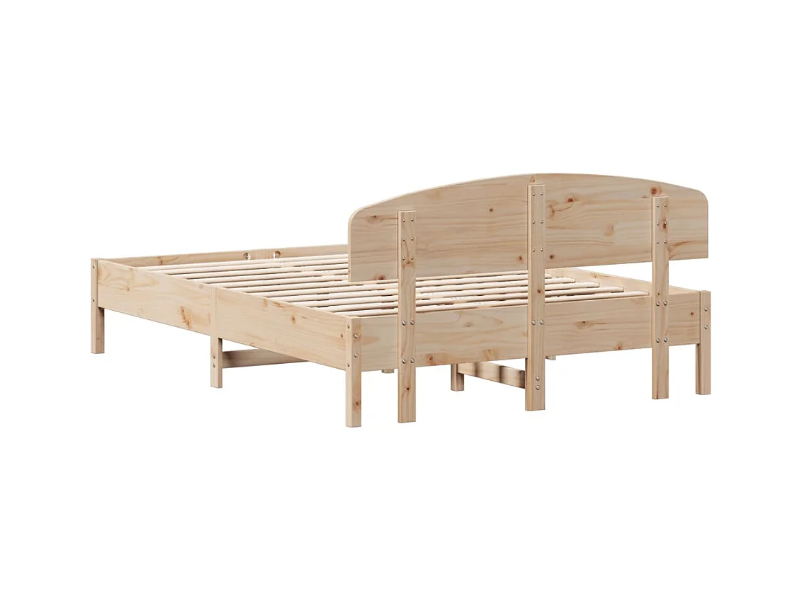 Cadre de lit avec tête de lit 160x200 bois de pin massif