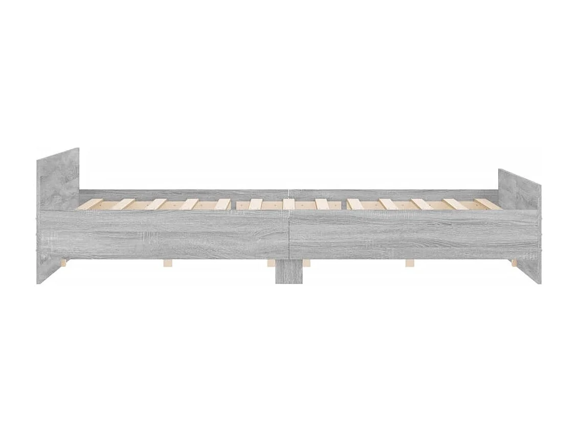 Cadre de lit tête de lit et pied de lit sonoma gris 200x200