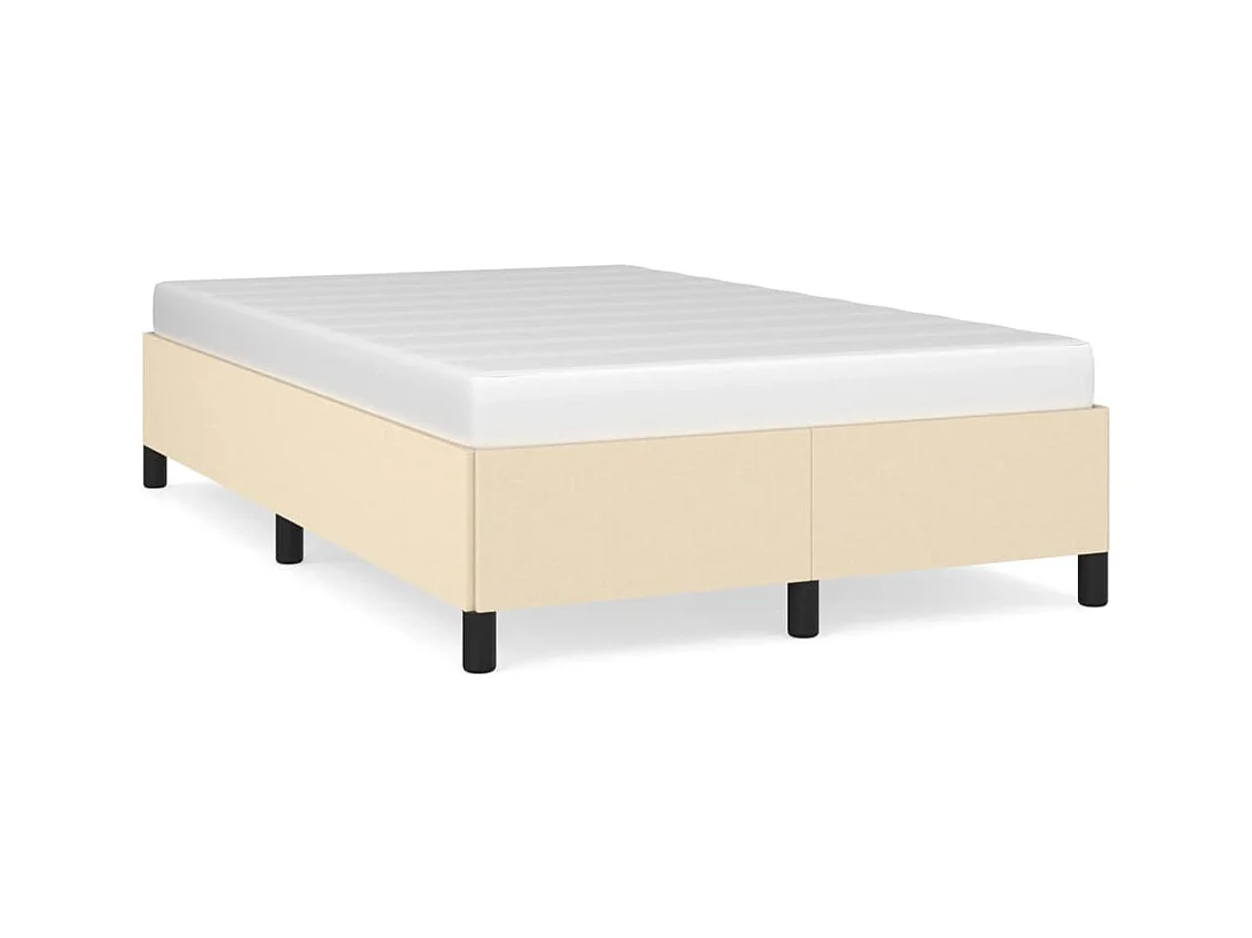 Cadre de lit crème 120x190 tissu