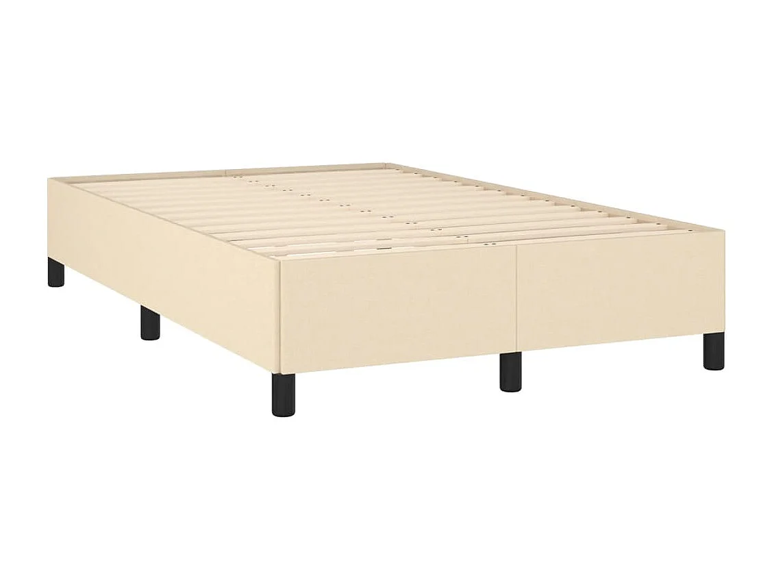 Cadre de lit crème 120x190 tissu