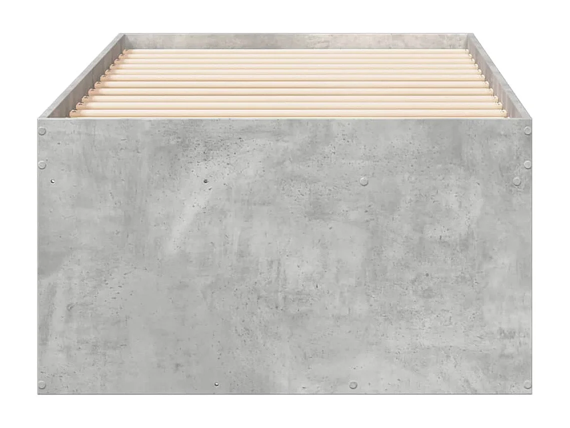 Lit de jour et tiroirs gris béton 90x200 bois d'ingénierie