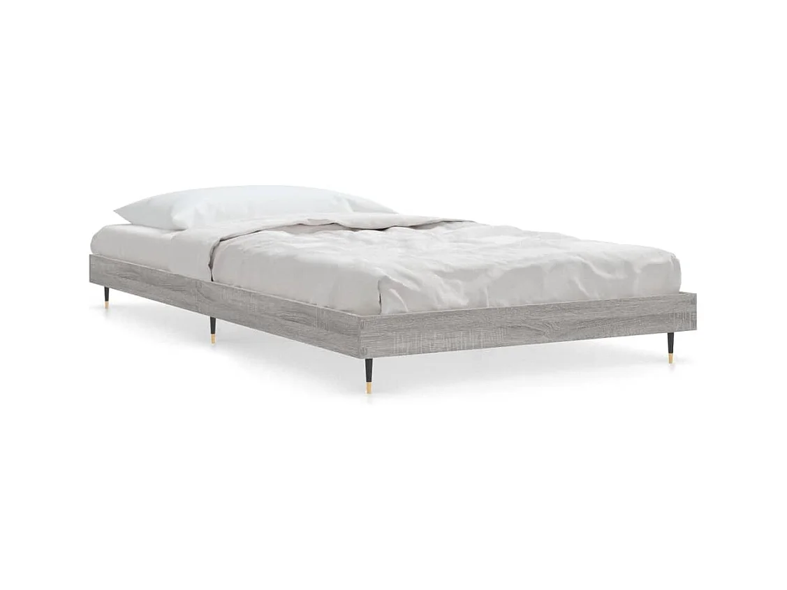 Cadre de lit sonoma gris 90x200 bois d'ingénierie