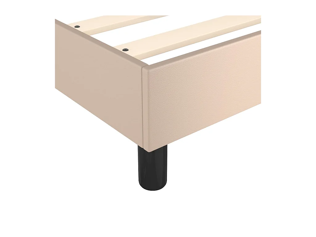 vidaXL Estructura de cama cuero sintético color capuchino 140x190 cm Marrón