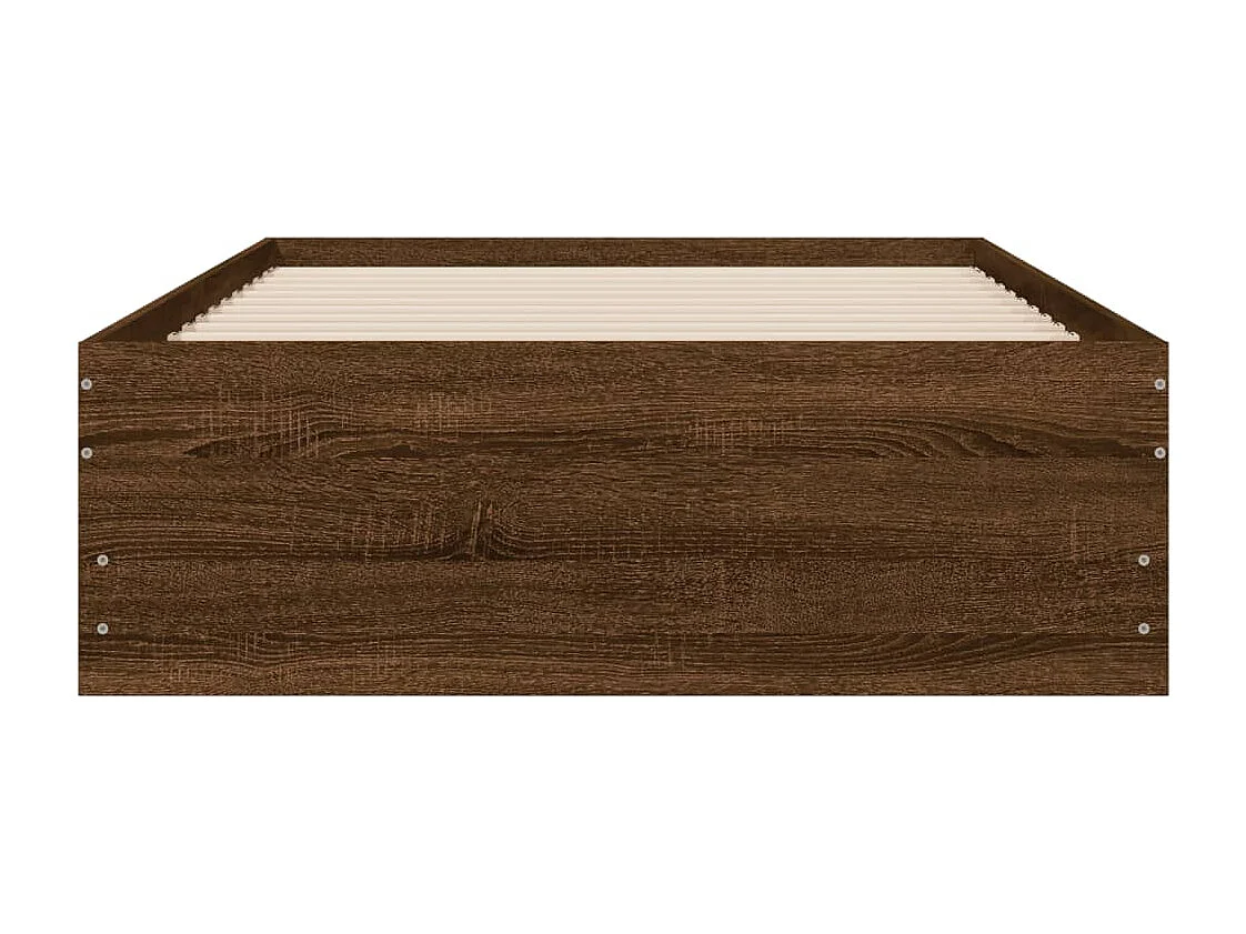 Cadre de lit à tiroirs chêne marron 90x190 bois d'ingénierie
