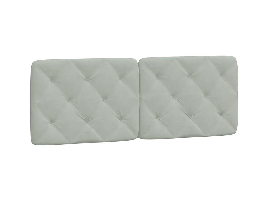 Lit avec matelas gris clair 140x190 velours