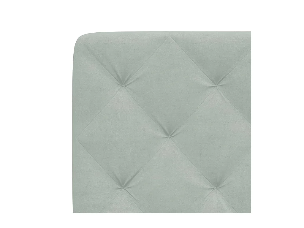 Lit avec matelas gris clair 140x190 velours