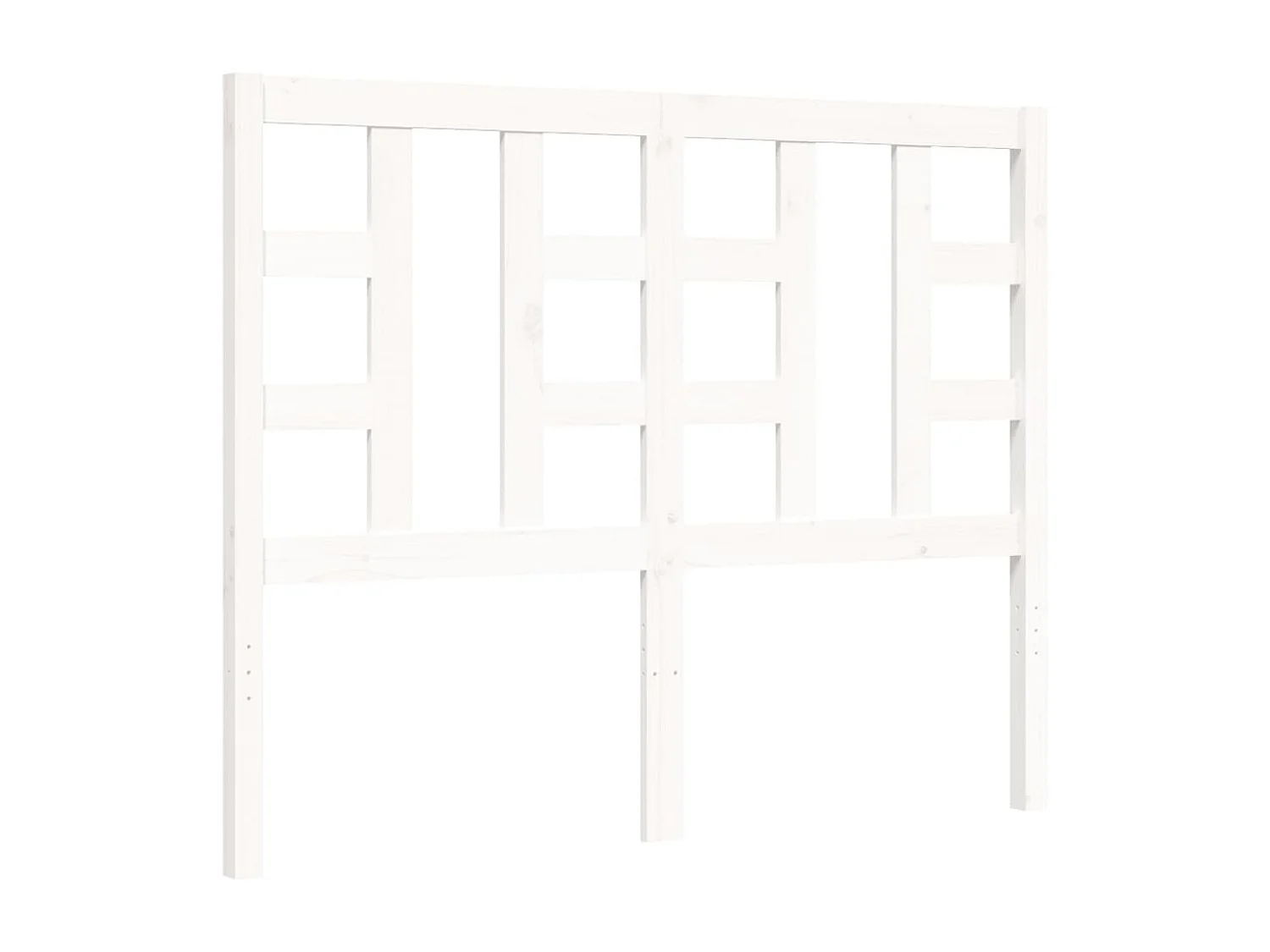 Cadre de lit avec tête de lit blanc 120x200 bois massif