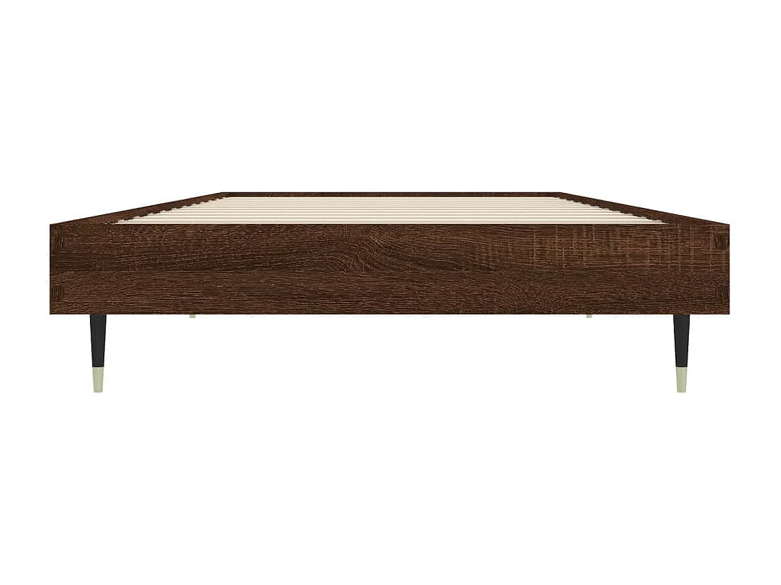 Cadre de lit chêne marron 75x190 bois d'ingénierie