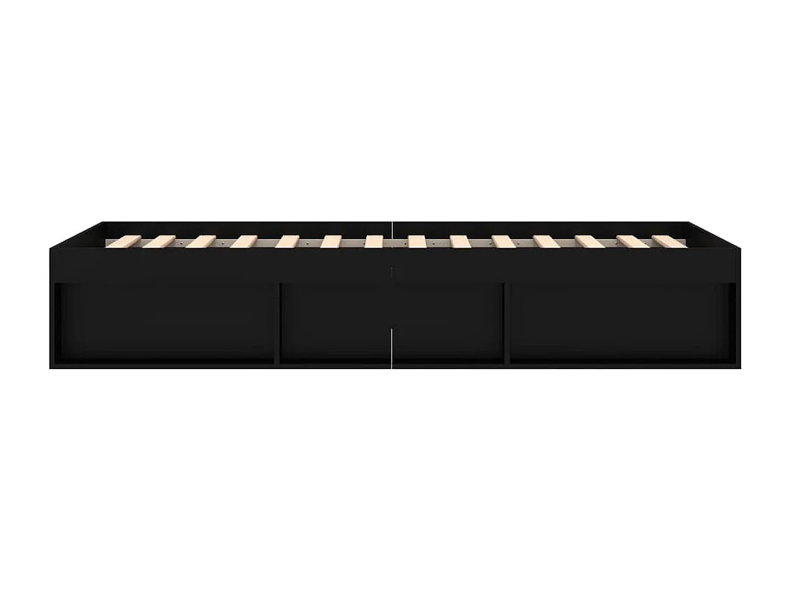 Cadre de lit noir 100x200