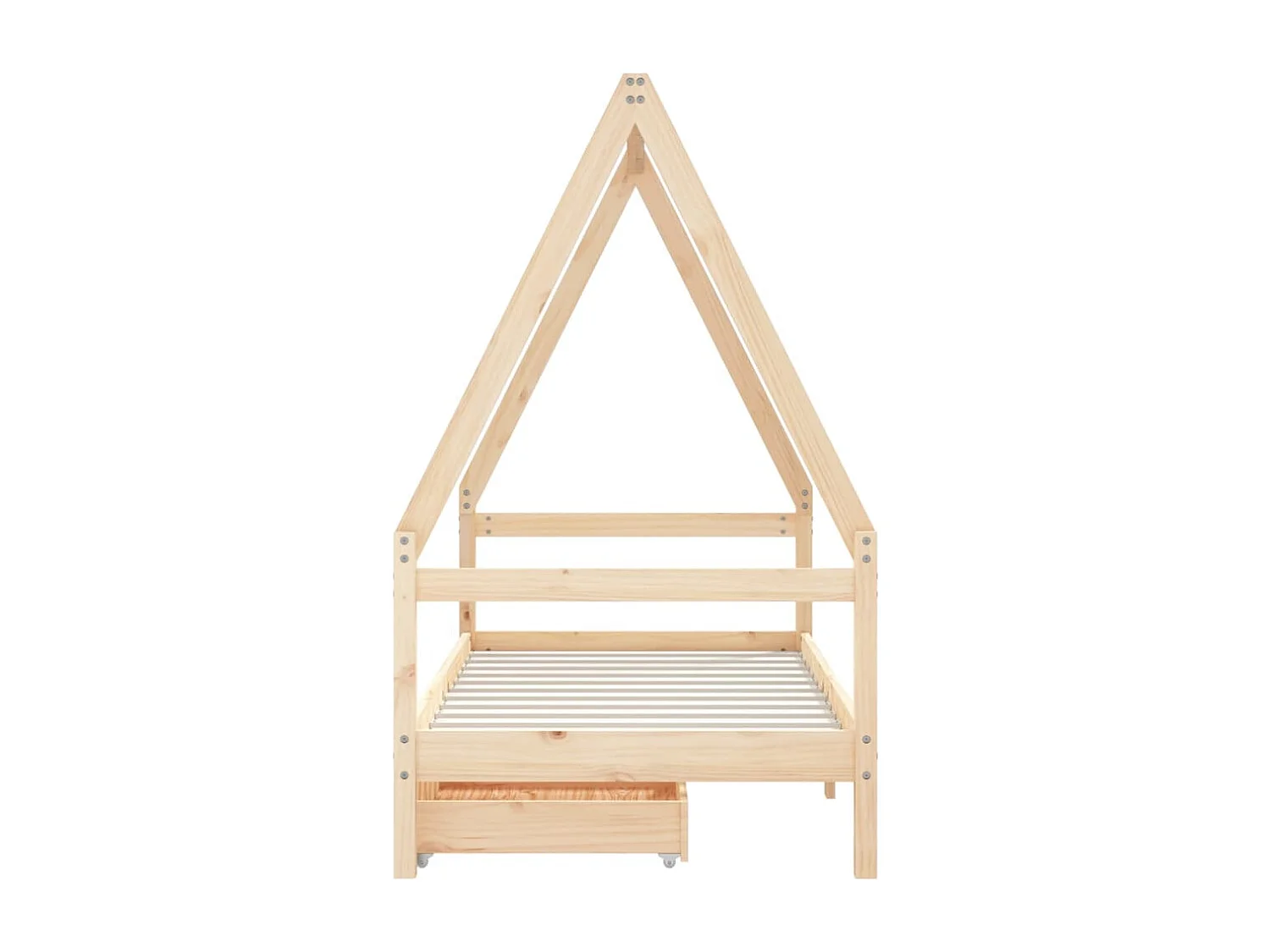 Cadre de lit pour enfant et tiroirs 80x160 bois de pin massif