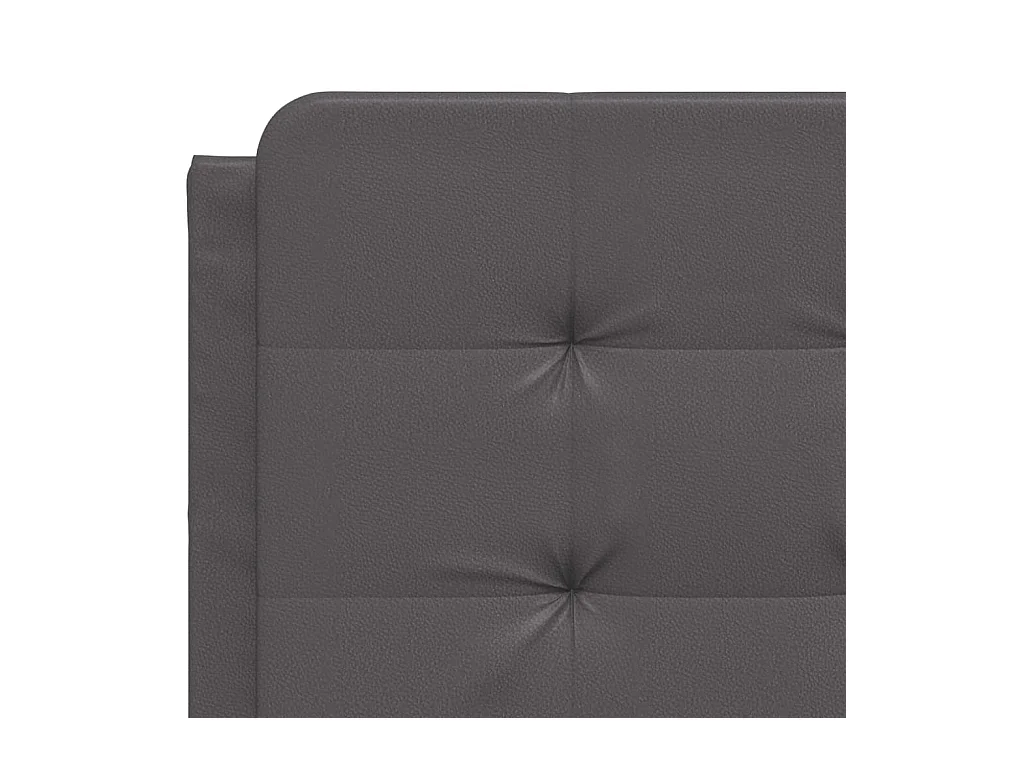 Cadre de lit avec tête de lit Gris 140x190 Similicuir