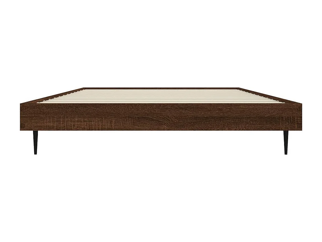 Cadre de lit chêne marron 90x200 bois d'ingénierie