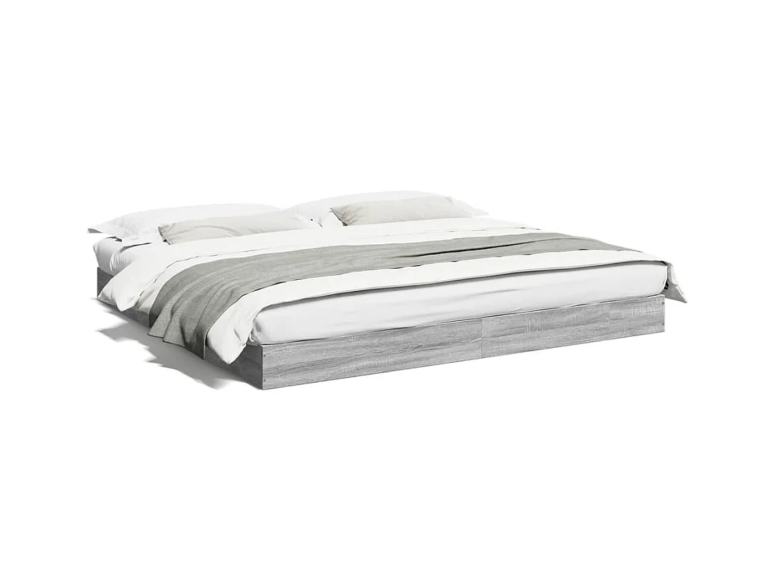 Cadre de lit sonoma gris 180x200 bois d'ingénierie