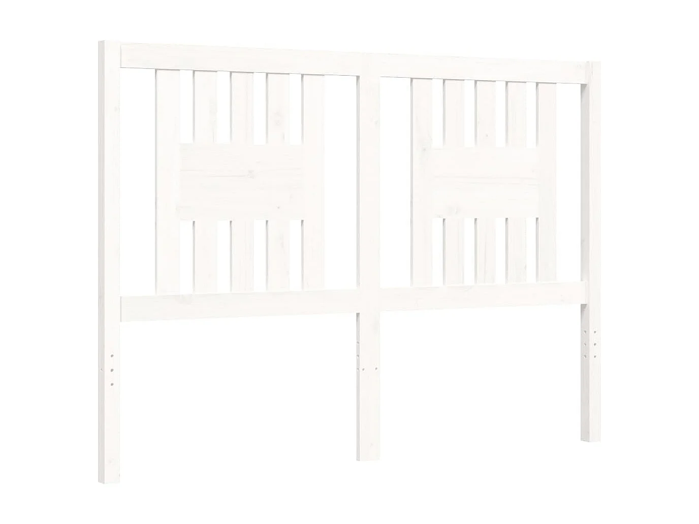 Cadre de lit avec tête de lit blanc 120x200 bois massif