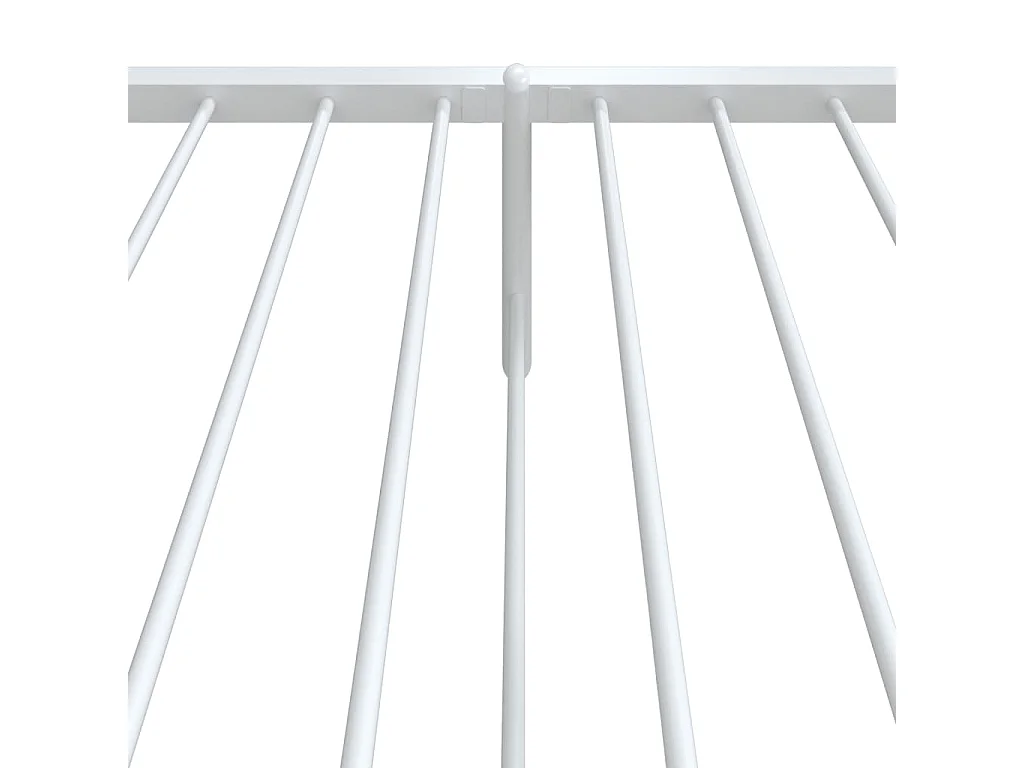 Cadre de lit métal avec tête de lit-pied de lit blanc 80x200