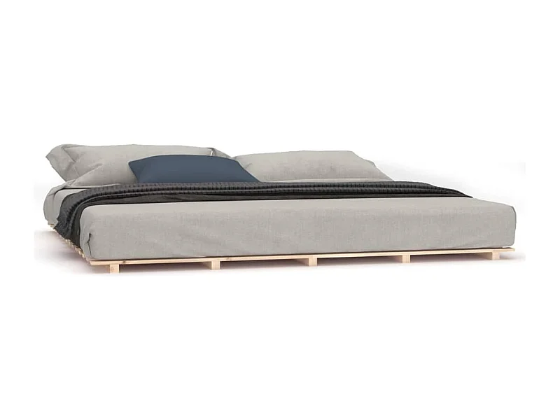 Cadre de lit 200x200 bois de pin massif