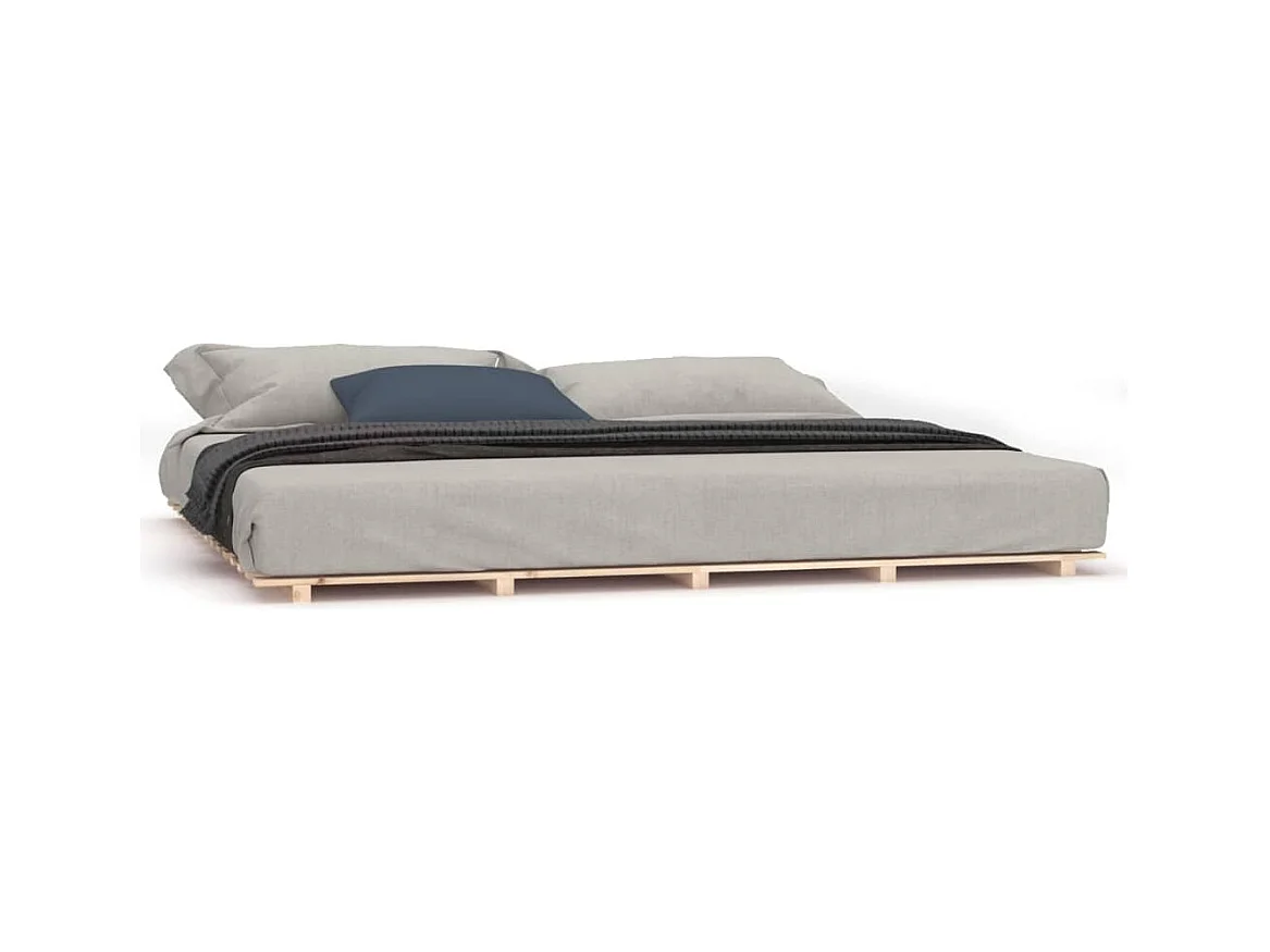 Cadre de lit 200x200 bois de pin massif