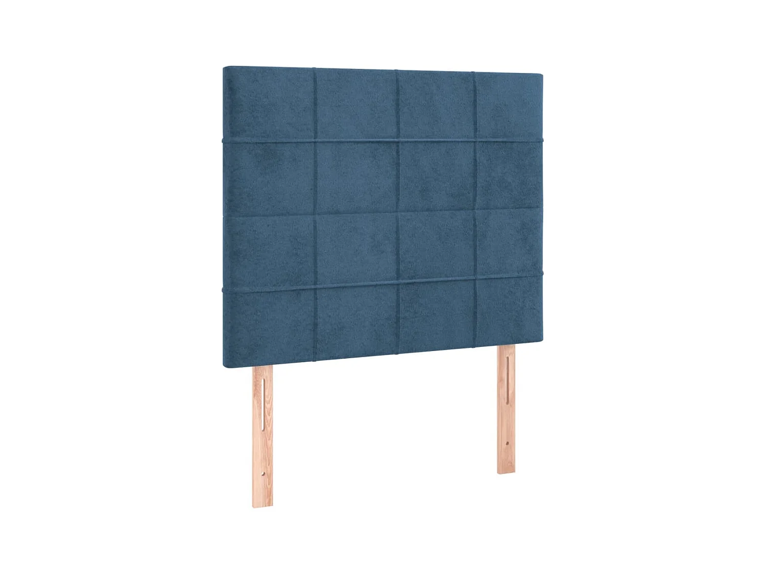 Cadre de lit avec tête de lit Bleu foncé 100x200 Velours