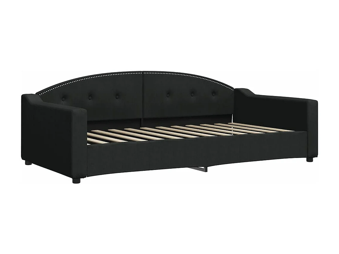 Lit de repos noir 100x200 tissu