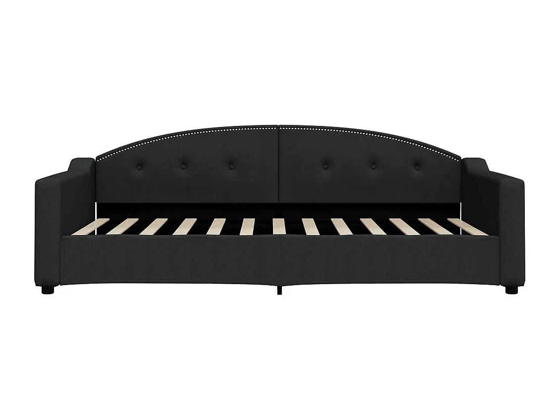 Lit de repos noir 100x200 tissu