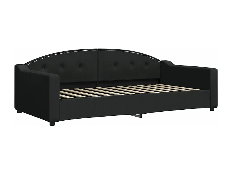 Lit de repos noir 100x200 tissu