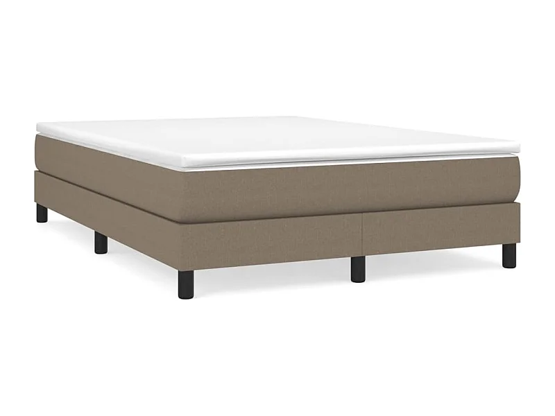 Sommier à lattes de lit avec matelas Taupe 140x190 Tissu
