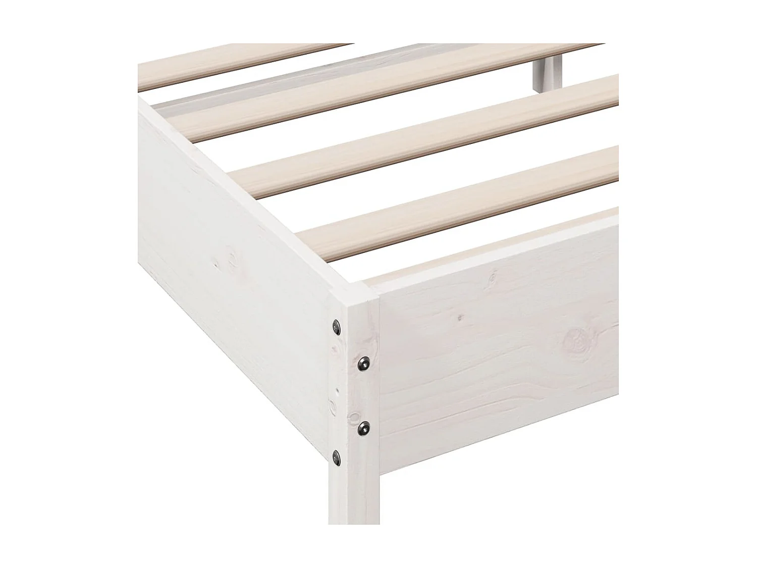 Cadre de lit avec tête de lit blanc 120x190 bois pin massif