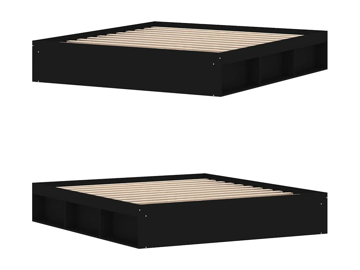 Cadre de lit noir 180x200 super king