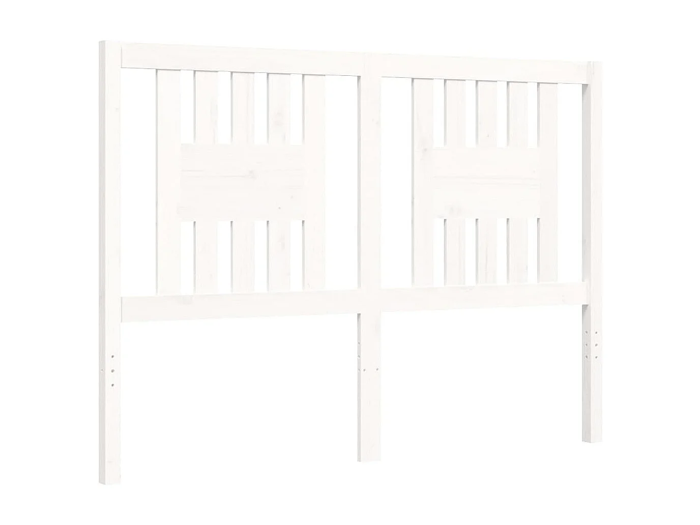 Cadre de lit avec tête de lit blanc 140x200 bois massif