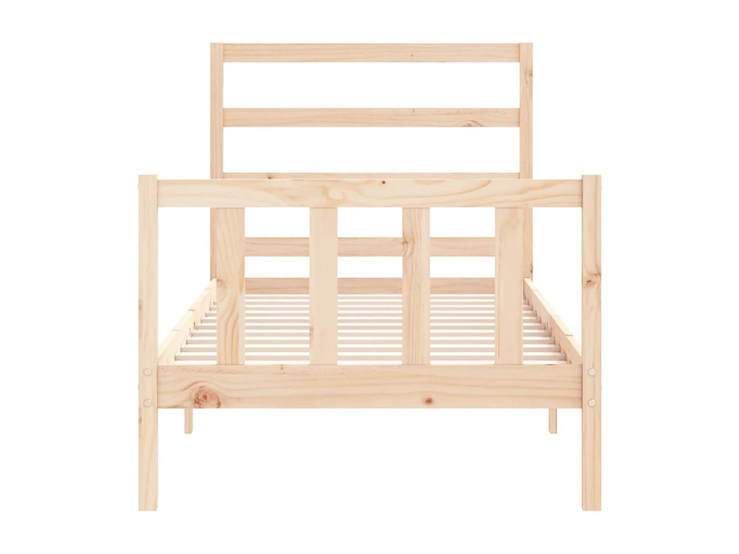 Cadre de lit avec tête de lit 90x190 bois massif