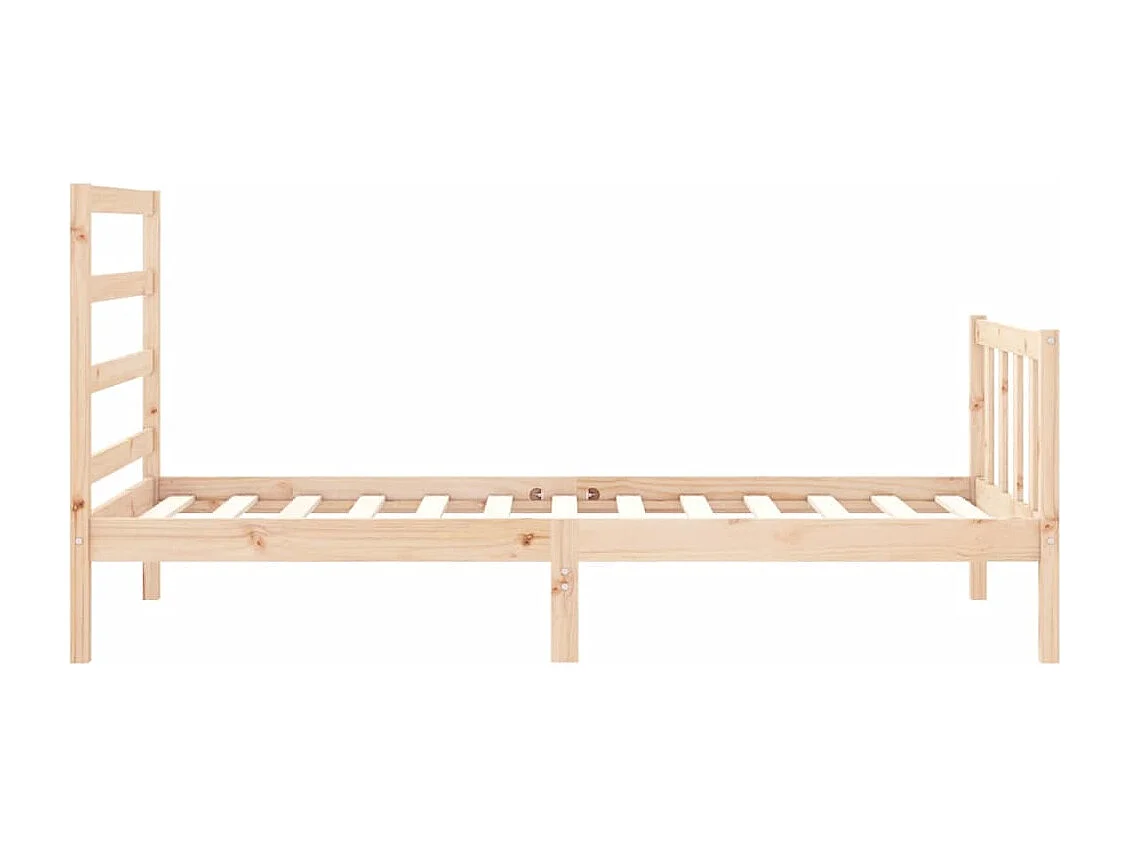 Cadre de lit avec tête de lit 90x190 bois massif